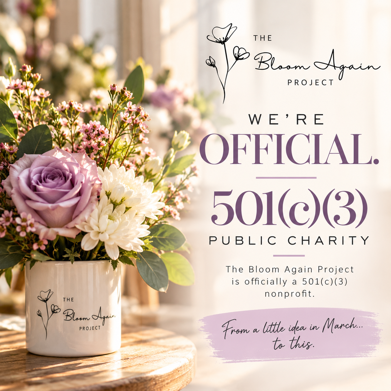 Big news from The Bloom Again Project!